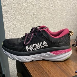 HOKA Bondi 9W black/grey/pink